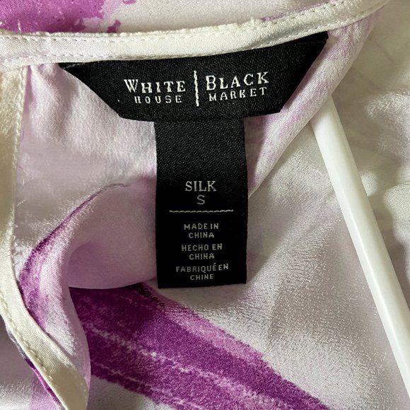 White House Black Market Purple Blouse Size S - Picture 9 of 9